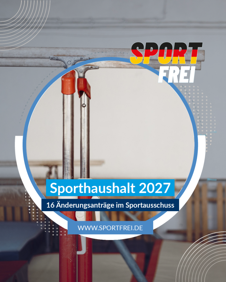 Sporthaushalt 2027: 16 Änderungsanträge im Sportausschuss – sportfrei.de